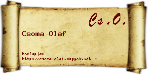 Csoma Olaf névjegykártya